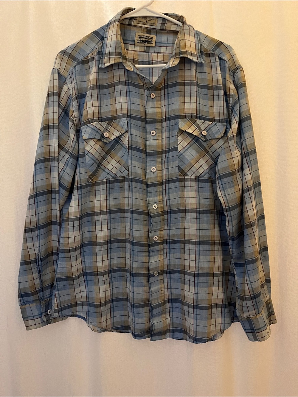 Levi’s Vintage Button Down Plaid Shirt Size Large